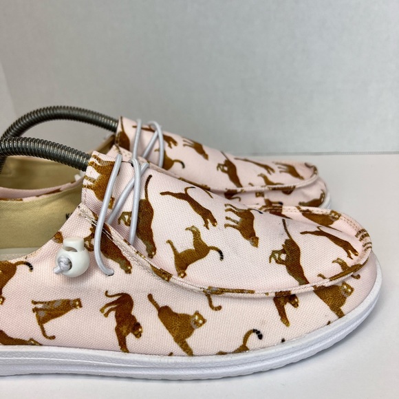 Corky’s Kayak Pink Cheetah Print Shoes Canvas NWOB Size Women 11 - Picture 7 of 16
